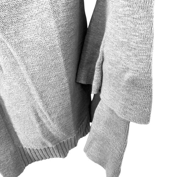 J Crew Womens Knit Open Cotton Gray H9492 Bell Sleeve Cardigan Sweater sz XS - Picture 8 of 16